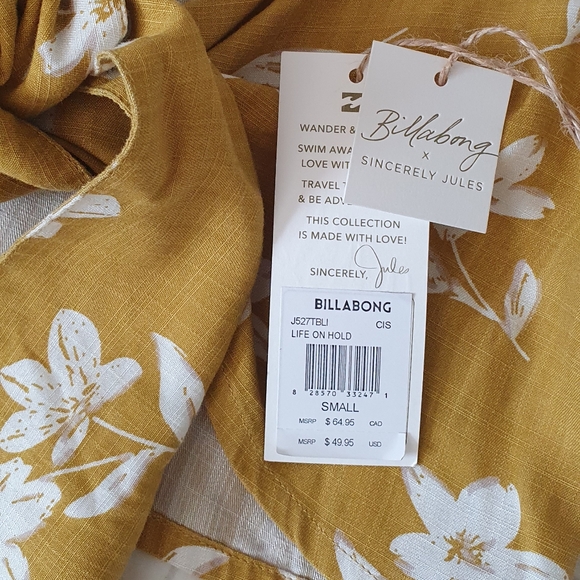 🔥NWT LIFE ON HOLD MUSTARD YELLOW FLORAL PRINT TIE-FRONT CROP TOP🔥 - Picture 5 of 6